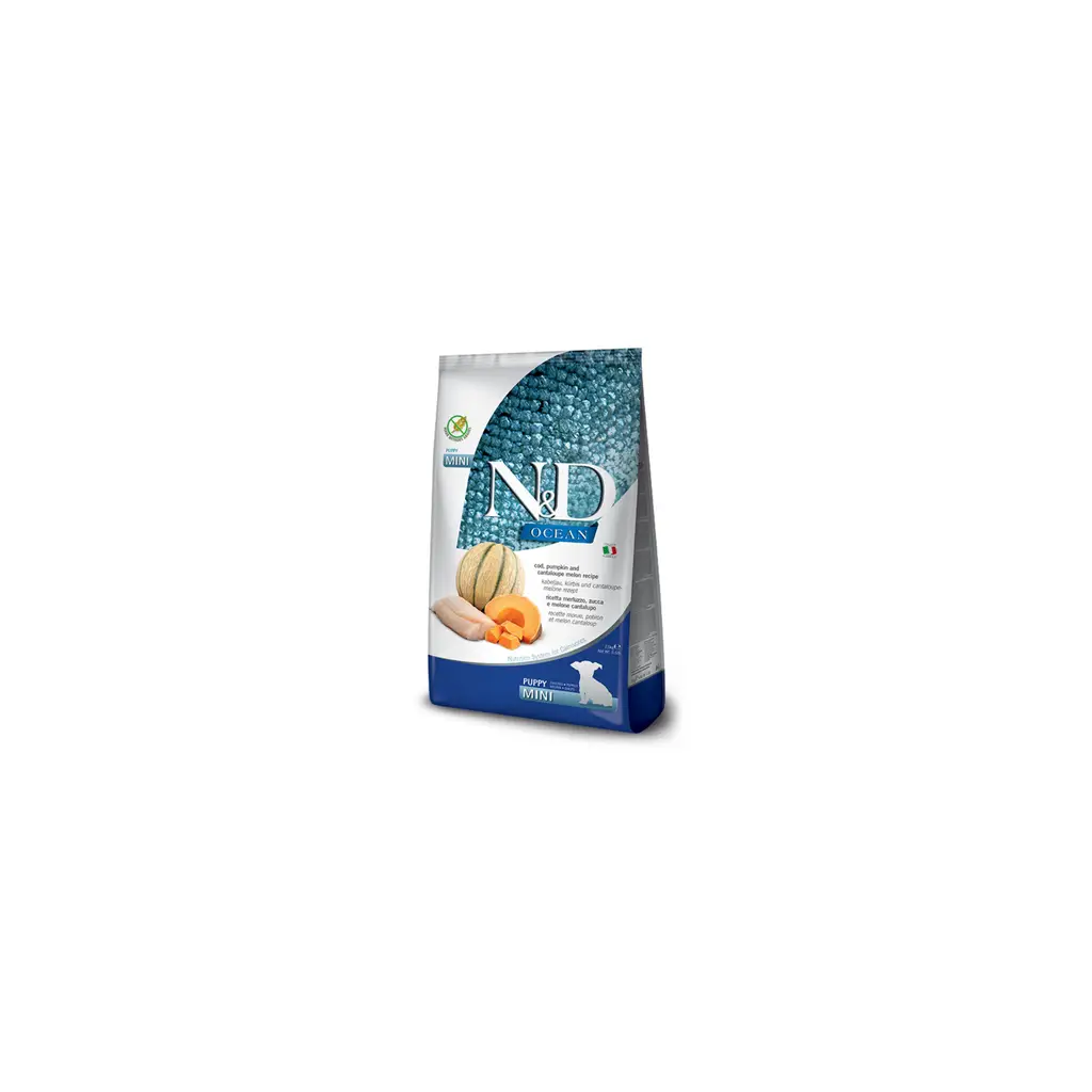 N&D Ocean Morina Balıklı Balkabaklı ve Kavunlu Mini Puppy Yavru Köpek Maması 2.5 Kg